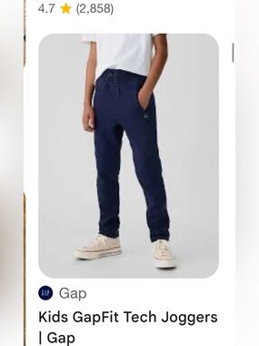 Gap Fit Tech Kids Navy Jogger Pants